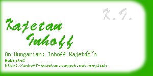 kajetan inhoff business card